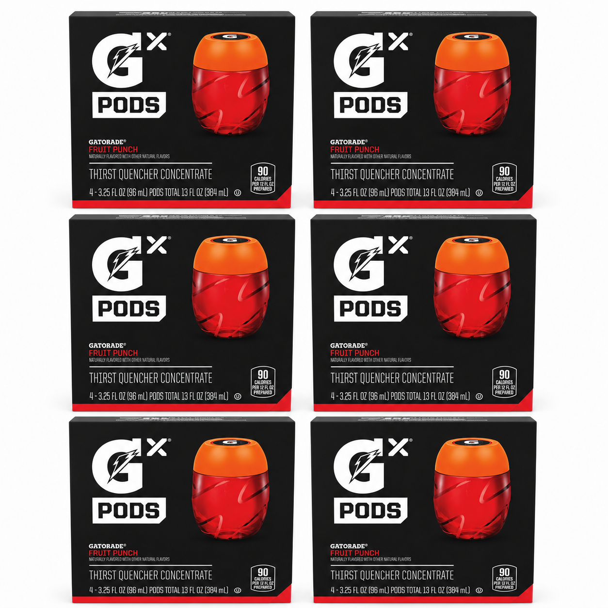 Gatorade GX Pods, Fruit Punch 4 Count (Pack of 6) 24pods