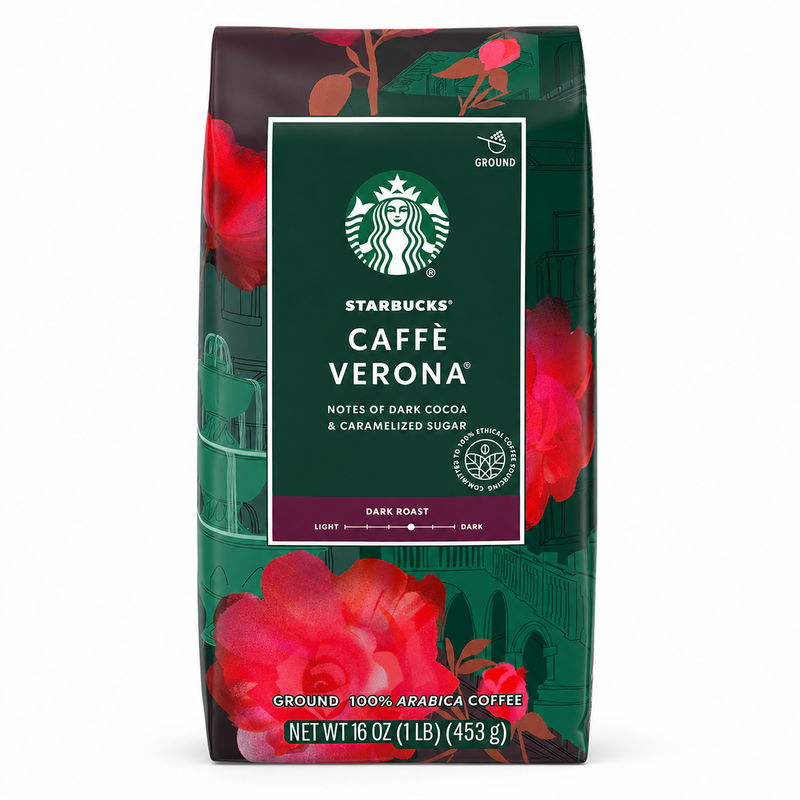Starbucks Caffe Verona Ground Coffee 16oz 1lb