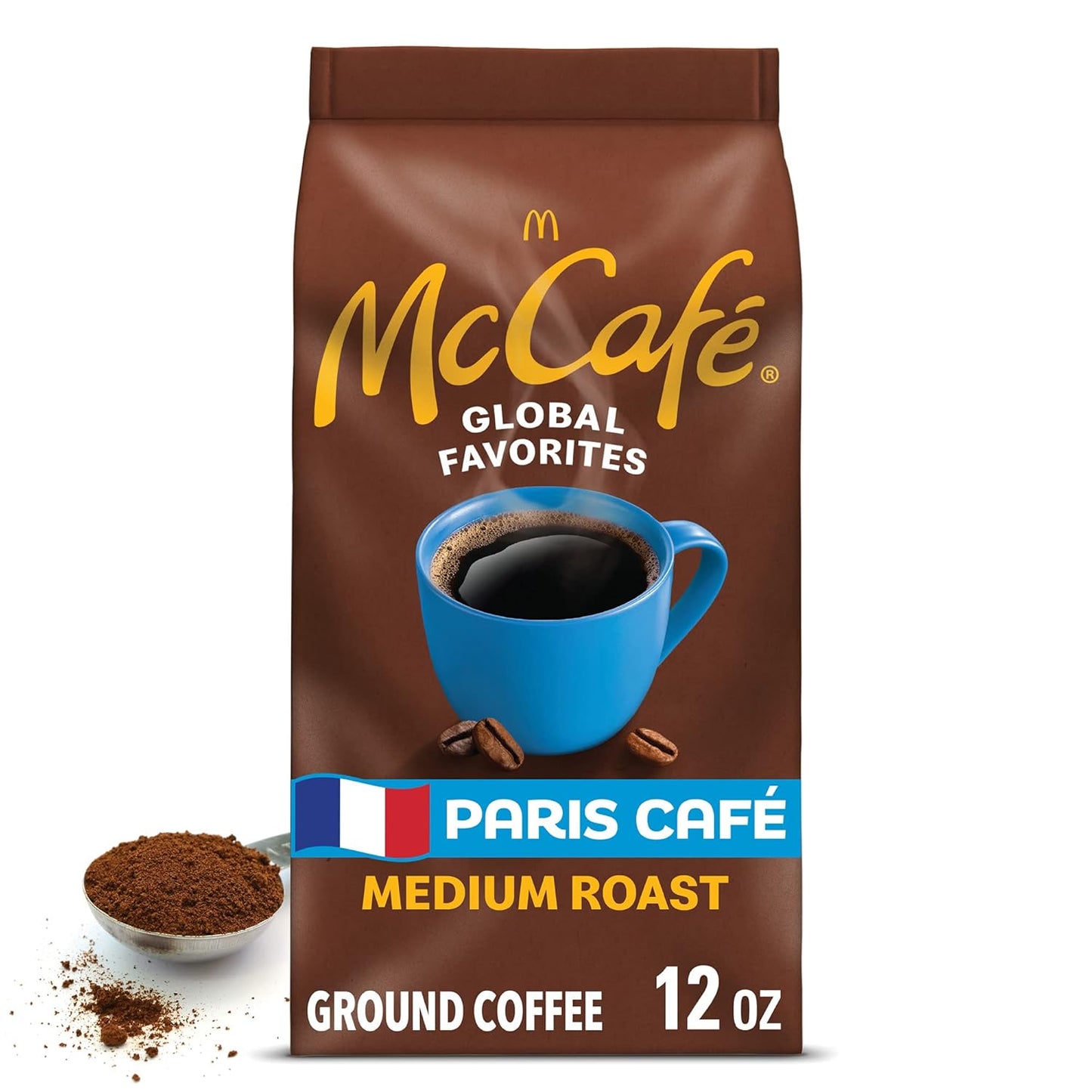 McCafe Paris Café, Ground Coffee, Medium Roast, 12oz Bag 6 pack
