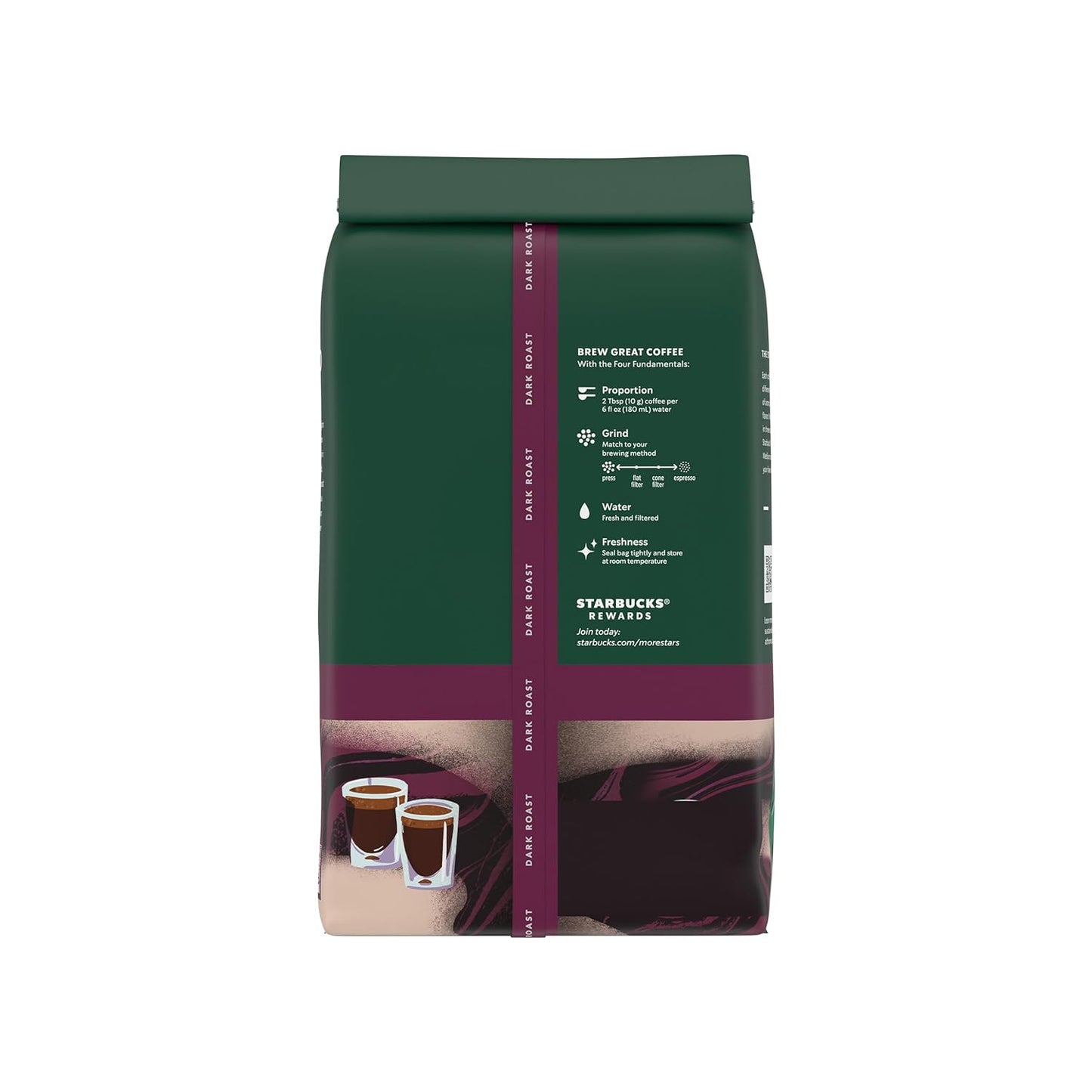 Starbucks Whole Bean Coffee Espresso Roast Dark (80 Ounce) 2pack