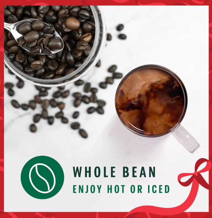 Starbucks Holiday Blend, Medium Roast Whole Bean Coffee, Holiday Limited Edition, 17 oz(6pack)