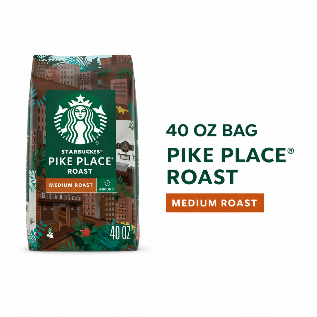 Starbucks Pike Place Medium Roast Ground Coffee 40 oz (2 pack)