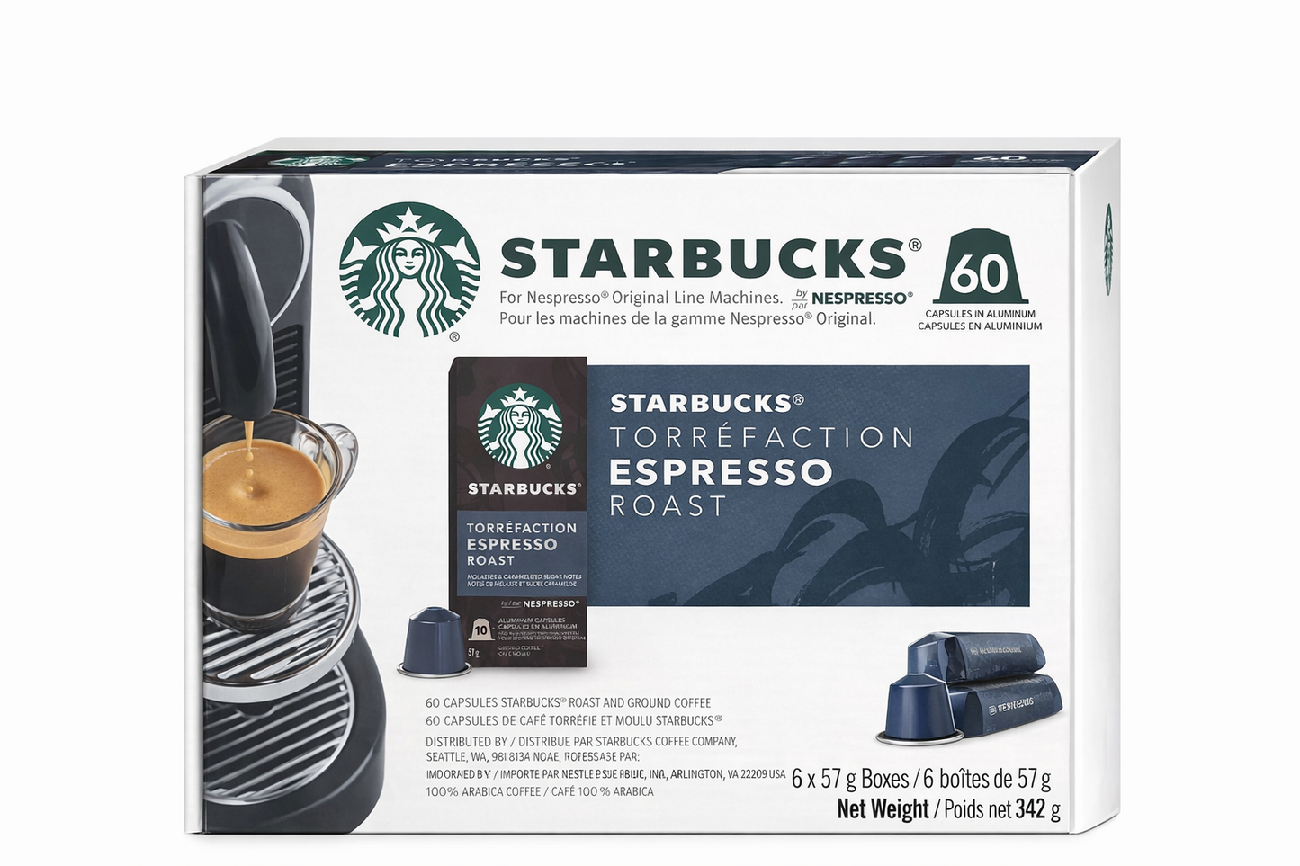 Starbucks Espresso Roast by Nespresso torrefaction 60ct