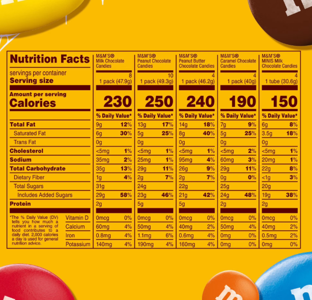 M&M'S Variety Pack Chocolate Candy, Full Size, 30 pk