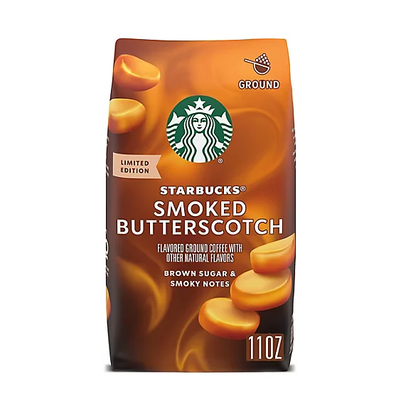 Starbucks Flavored Smoked Butterscotch Ground Coffee Bag 11 Oz
