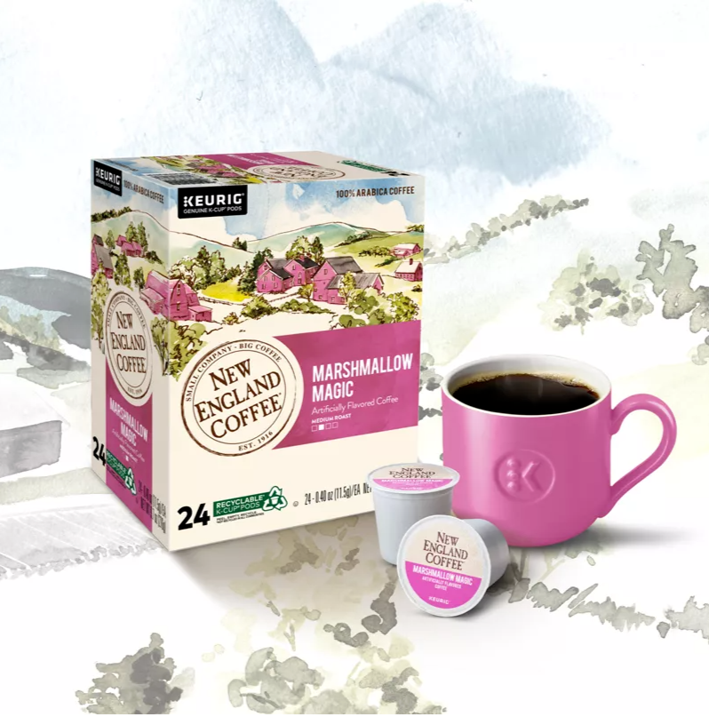 New England Coffee Marshmallow Magic Medium Roast K-Cup Pods 24 ct. Box