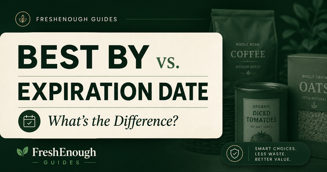 Best By vs. Expiration Date guide by FreshEnough