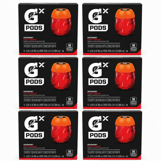 Gatorade GX Pods, Fruit Punch 4 Count (Pack of 6) 24pods
