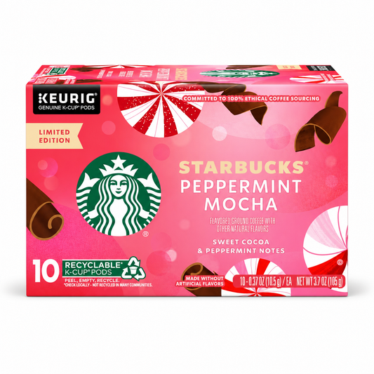 Starbucks Peppermint Mocha Flavored K-Cup Coffee Pods - 10 ct
