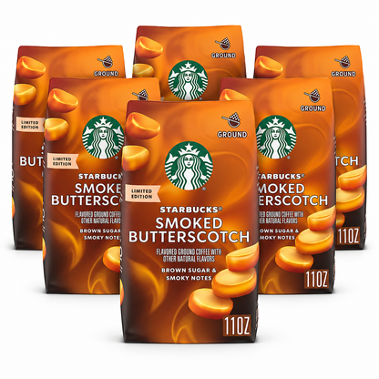 Starbucks Flavored Smoked Butterscotch Ground Coffee Bag 11 Oz