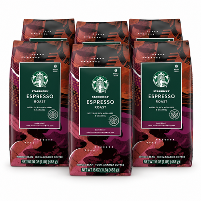 Starbucks Espresso Roast Dark Whole Bean Coffee 16oz 1pk