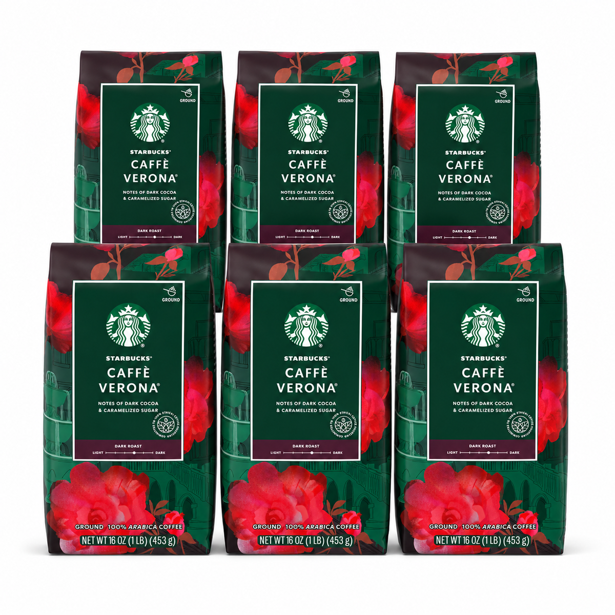 Starbucks Caffe Verona Ground Coffee 16oz 1lb