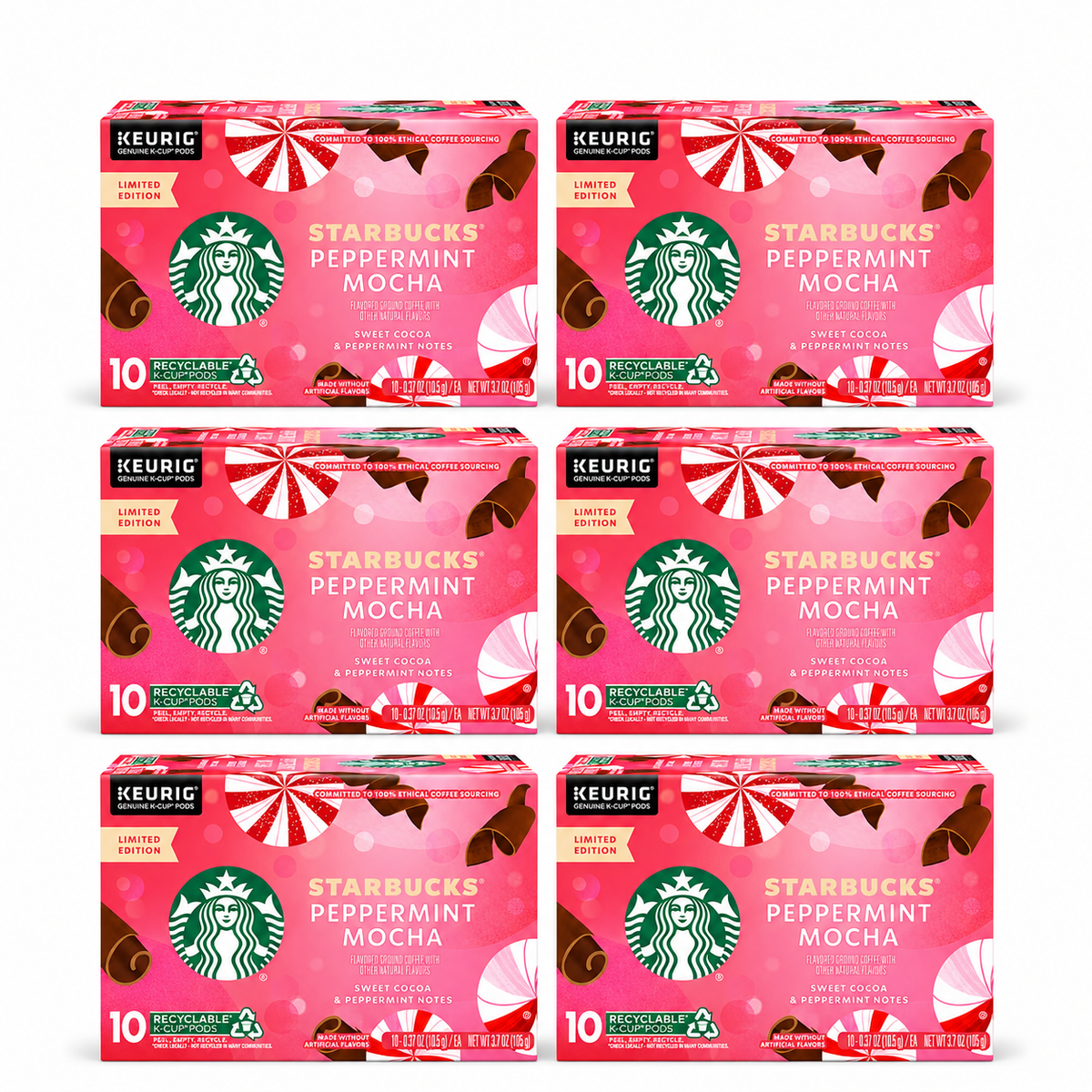 Starbucks Peppermint Mocha Flavored K-Cup Coffee Pods - 10 ct