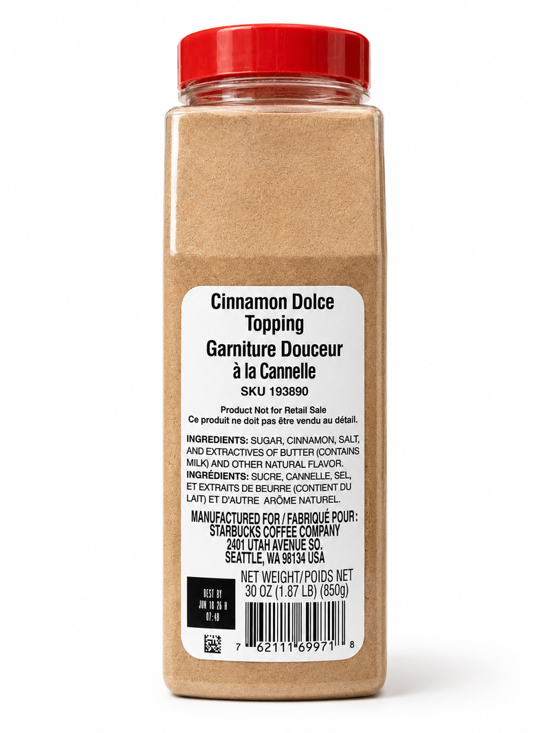 Starbucks Cinnamon Dolce Topping 30 oz Garniture Douceur