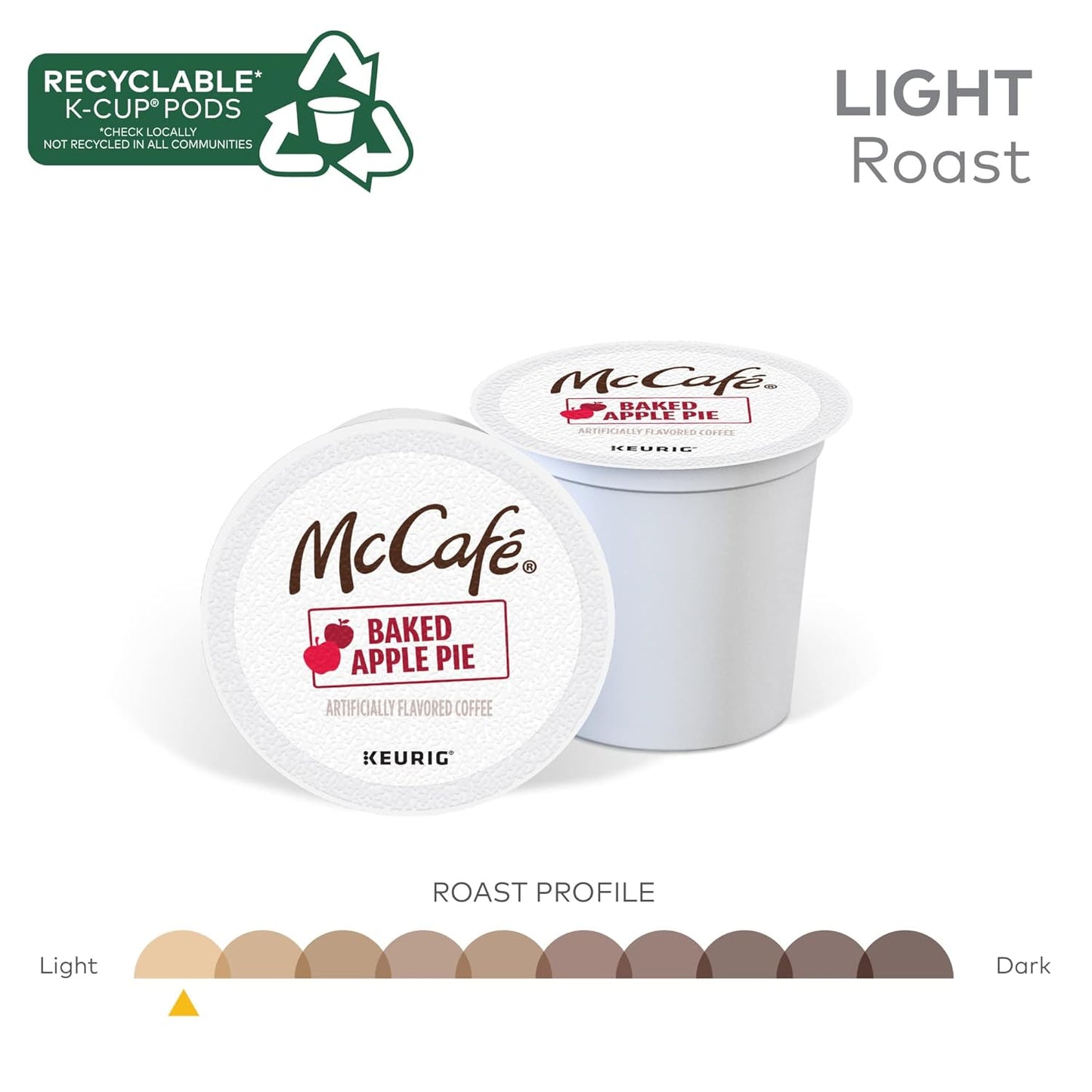 McCafe Baked Apple Pie Coffee, Keurig Single Serve K-Cup Pods, 72 Count (6 boxes of 12 pods))