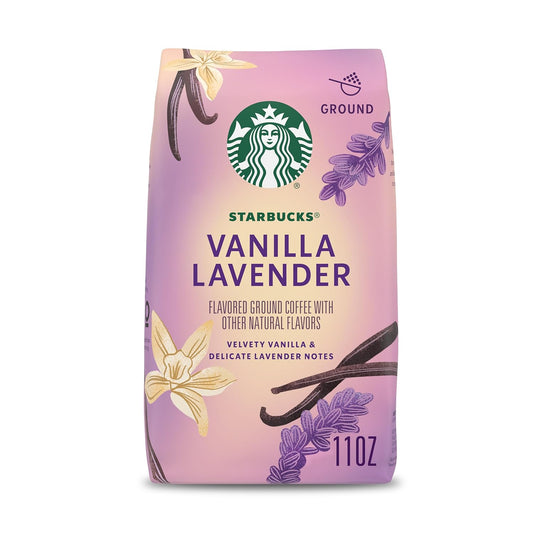 Starbucks Ground Coffee Blonde Flavored Hot or Iced Coffee Vanilla Lavender, 11 oz