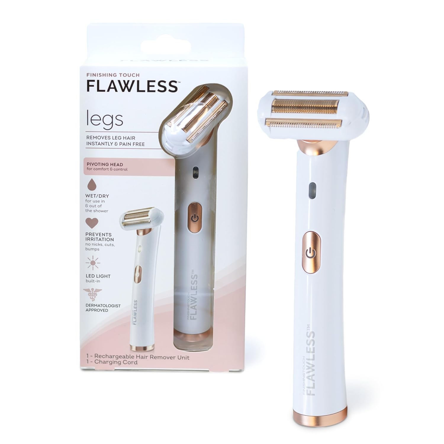 Finishing Touch Flawless Legs, Electric Razor for Women, Pivoting Head ...