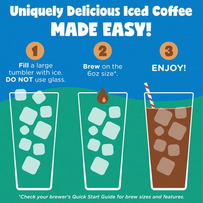 The Original Donut Shop Iced Duos Cookies + Caramel Coffee, Keurig Single Serve K-Cup Pods, 8 packs of 12