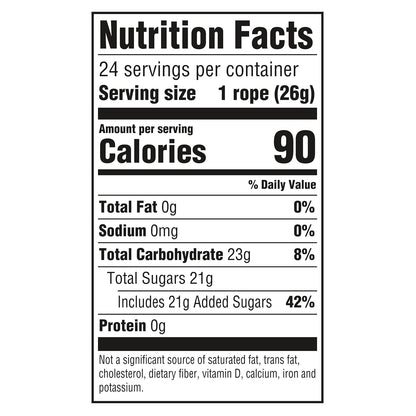 NERDS Rope Very Berry Candy, Crunchy & Gummy, 0.92 oz, 24 Pk | Gummy rope, tangy crunchy NERDS candy coating, berry flavors, individually wrapped