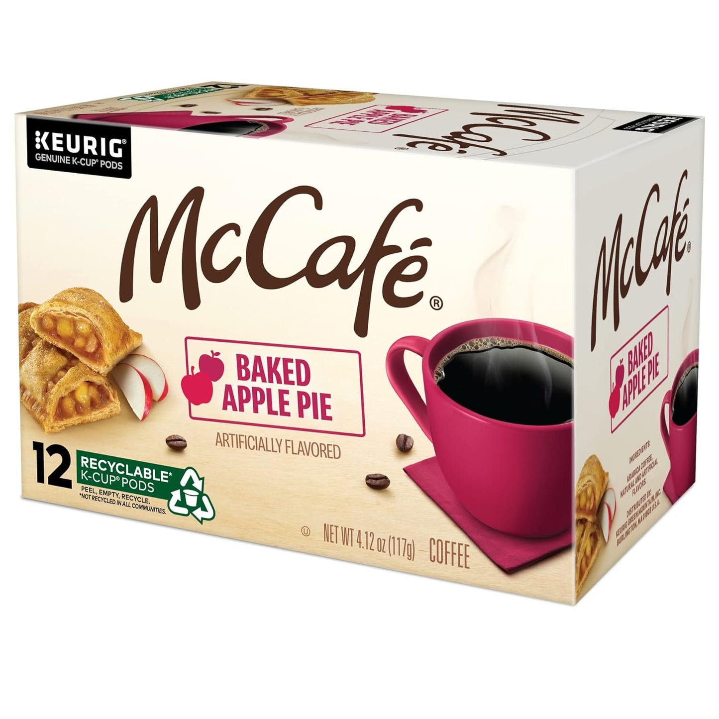 McCafe Baked Apple Pie Coffee, Keurig Single Serve K-Cup Pods, 72 Count (6 boxes of 12 pods))