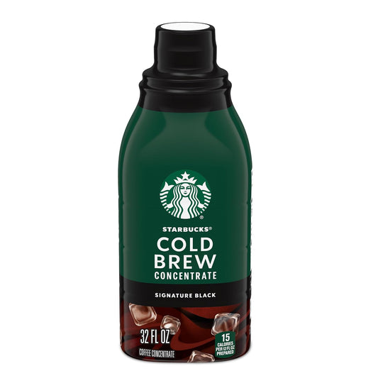 Starbucks Signature Black, Cold Brew Coffee Concentrate, Iced Coffee, 32 fl oz