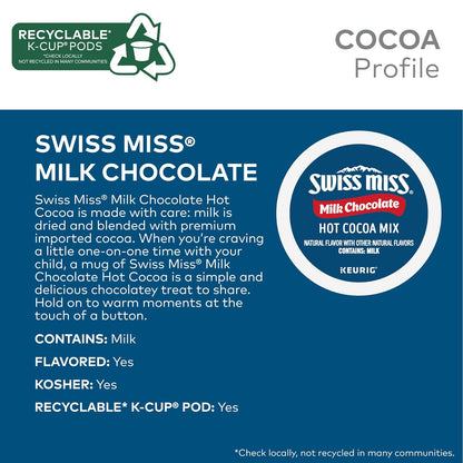 Swiss Miss Milk Chocolate Hot Cocoa Keurig Single-Serve K Cup Pods, 112 Count