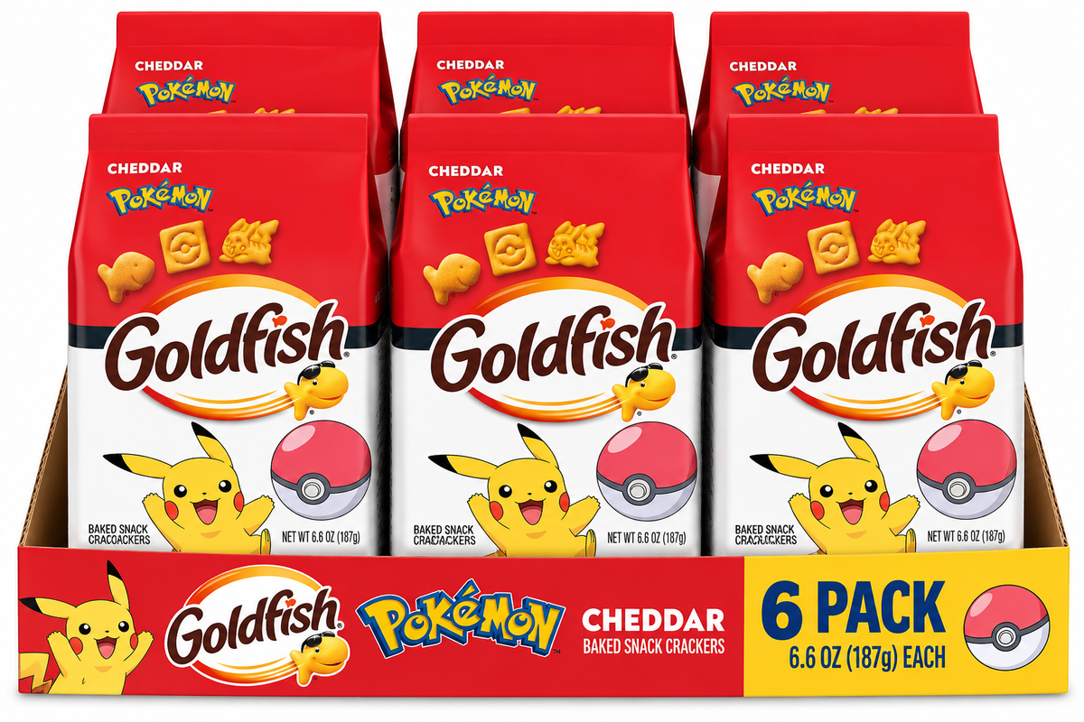 Goldfish Crackers Pokemon 6.6oz No High Fructose Corn Syrup, No Artificial Flavor 6pk