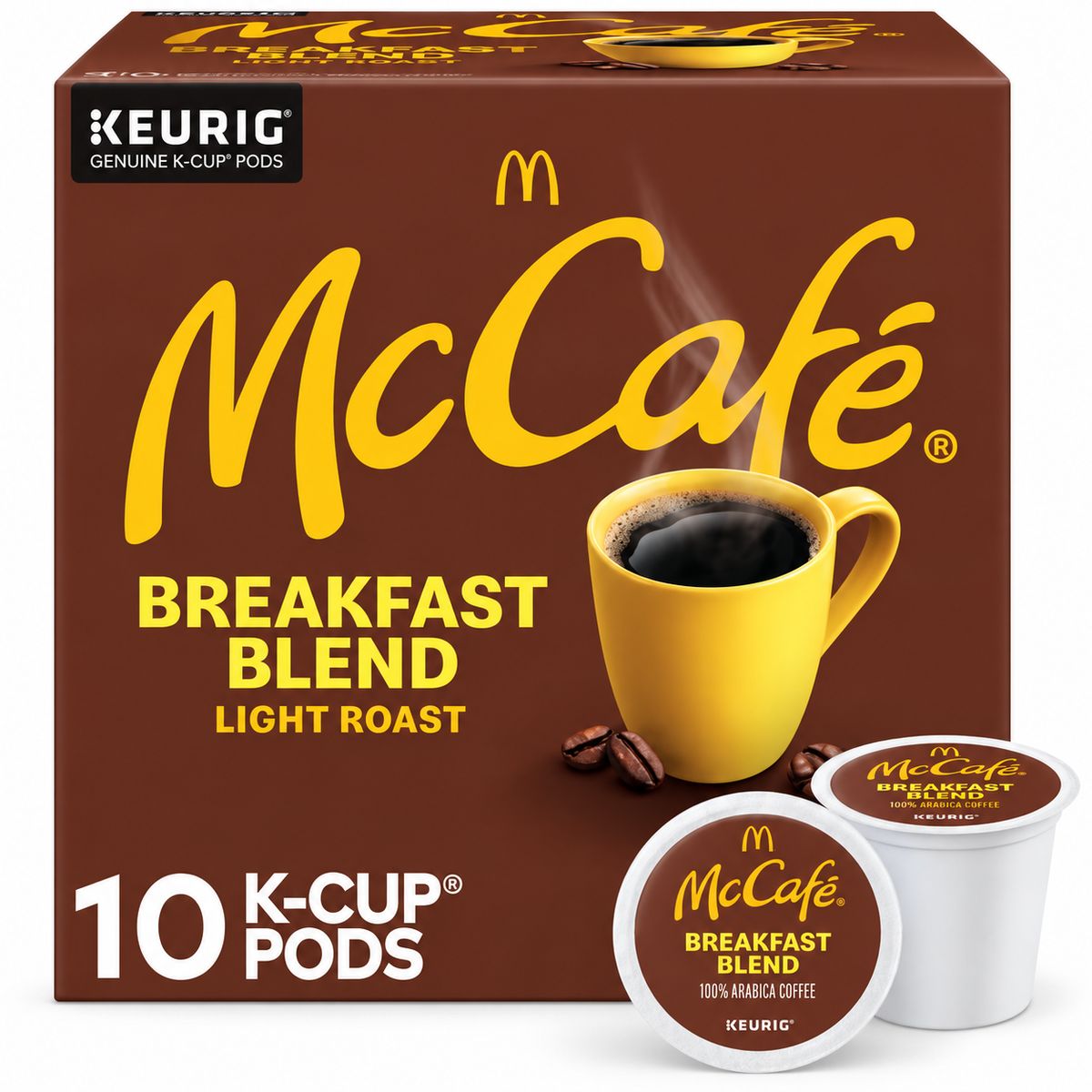 McCafe Breakfast Blend Light Roast K Cup Pods 10 Count