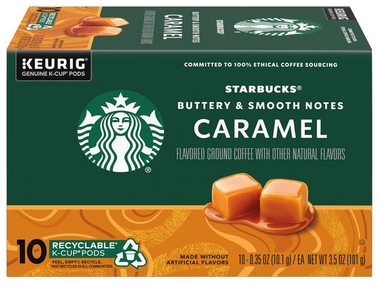 Starbucks Coffee Flavored Coffee K-Cup Pods, Caramel, 10 CT