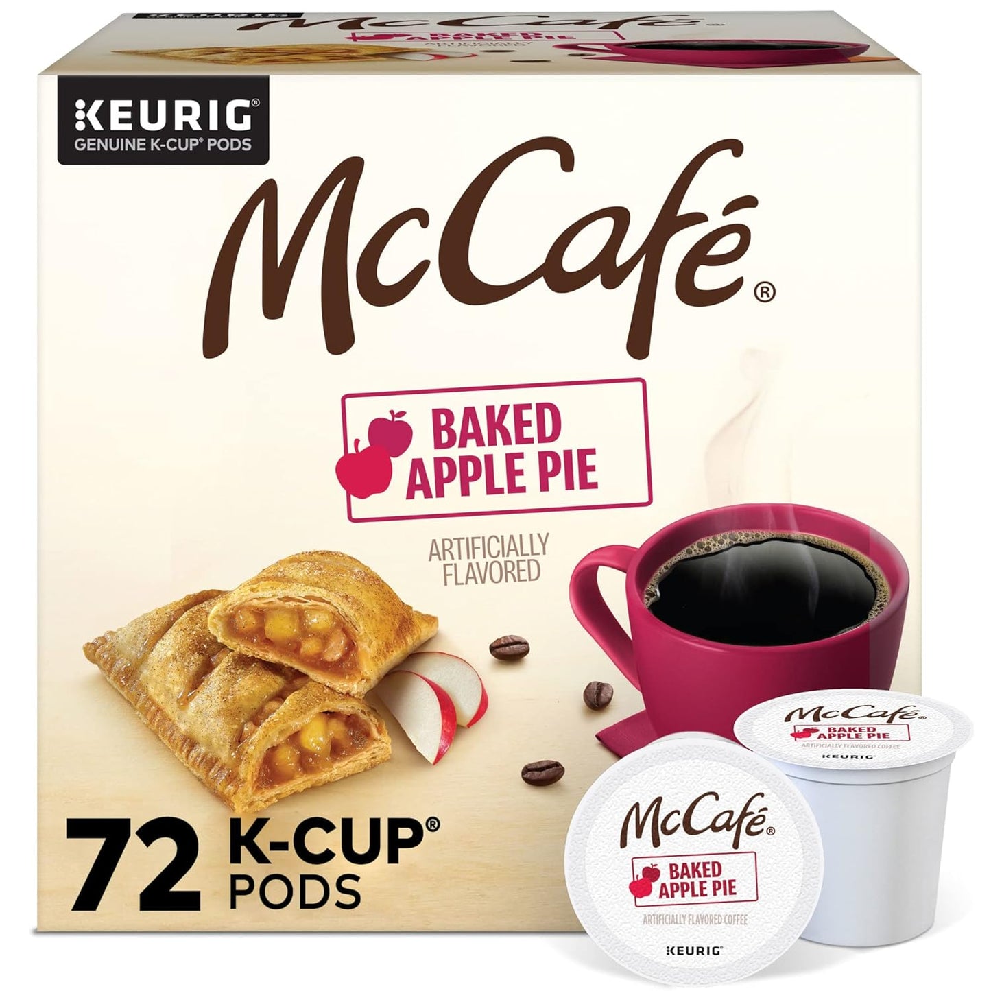 McCafe Baked Apple Pie Coffee, Keurig Single Serve K-Cup Pods, 72 Count (6 boxes of 12 pods))