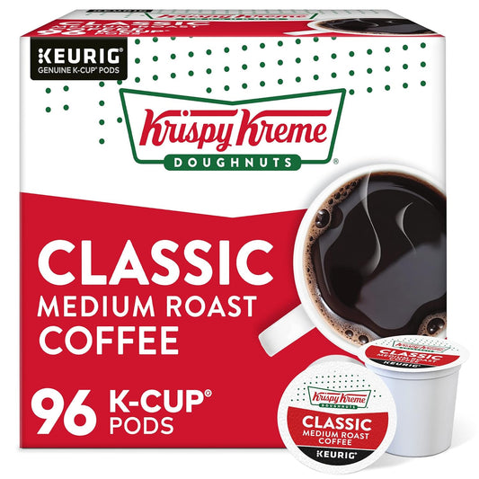 Krispy Kreme Classic Coffee, Keurig Single Serve K-Cup Pods, Medium Roast, 96 Count 3 boxes of 32