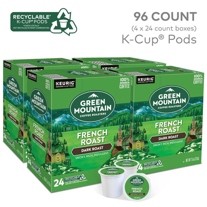 Green Mountain Coffee Roasters French Roast Keurig K-Cup Pods, Dark Roast Coffee, 96 Count