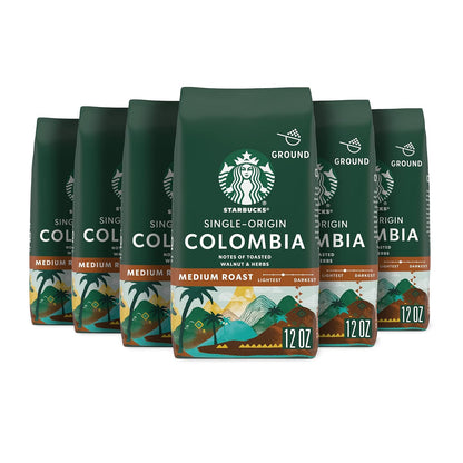 Starbucks Medium Roast Ground Coffee Colombia 100% Arabica 1 bag 12 oz