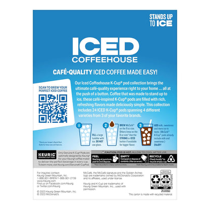 The Original Donut Shop K-Cup Iced Duos Cookies and Caramel Coffee Compatible with Keurig Brewer Medium 96 ct