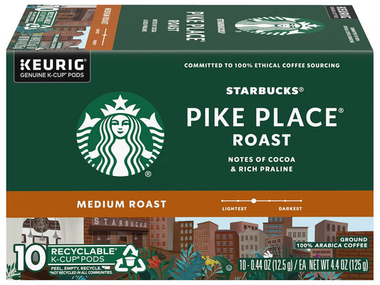 Starbucks Pike Place Roast Medium Keurig K-Cups 10 ct