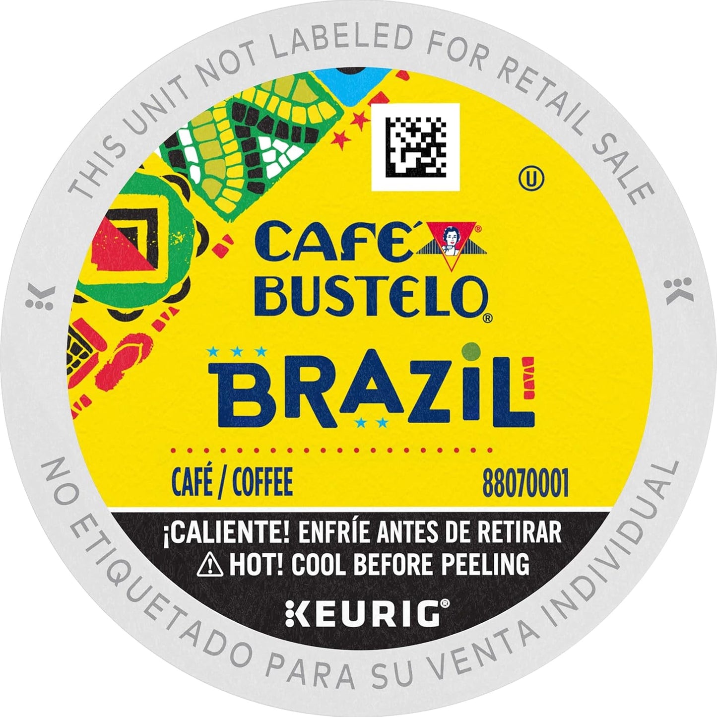 Café Bustelo Brazil, Brazilian Blend Coffee, Keurig K-Cup Pods, 12 Count Boxes (Pack of 6)