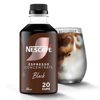 NESCAFÉ Espresso Concentrate Variety Pack | Black, Vanilla & Mocha | 6 Bottles (2 Each Flavor)