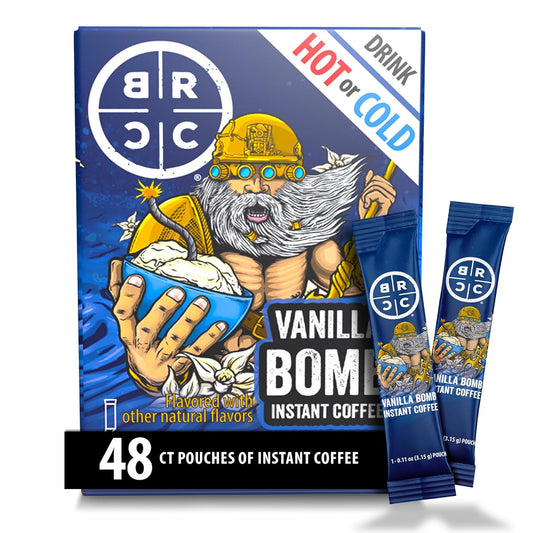 Black Rifle Coffee Company Instant Coffee Sticks Vanilla Bomb, 48 Count