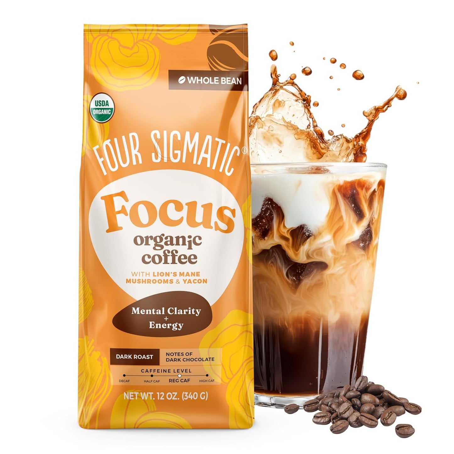 Four Sigmatic mushroom Dark Roast Whole Bean 10oz