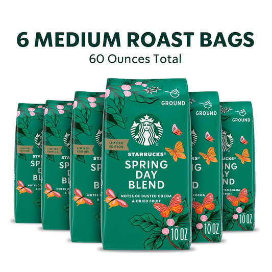 Starbucks Ground Coffee, Medium Roast Coffee, Spring Day Blend, 100% Arabica, Limited Edition, 10 Oz Bag