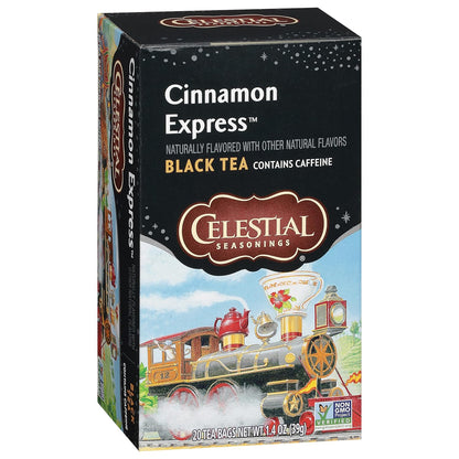 Celestial Seasonings Black Tea, Cinnamon Express, 20 Count (Pack of 6) (Packaging May Vary)