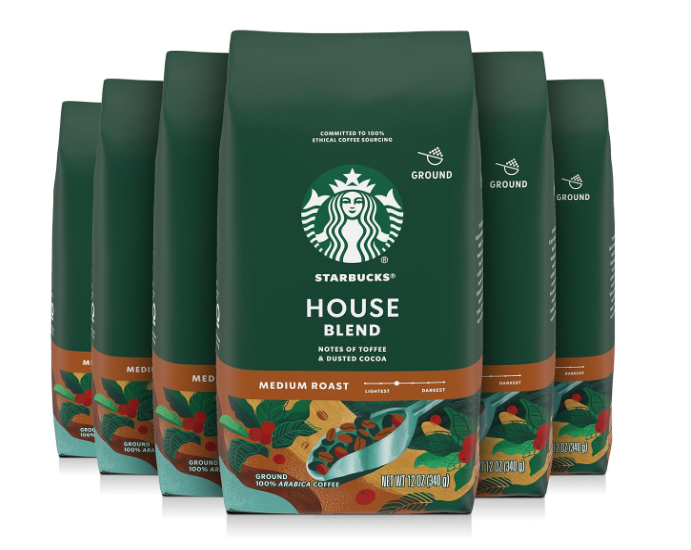 Starbucks House Blend Medium Roast Ground Coffee 12oz