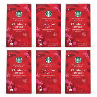 Starbucks VIA Ready Brew Christmas Blend 2023 6 pack 12ct each