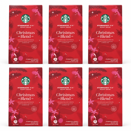 Starbucks VIA Ready Brew Christmas Blend 2023 6 pack 12ct each