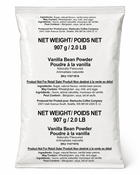 Starbucks Vanilla Bean Powder 2 lb Bags, Naturally Flavored