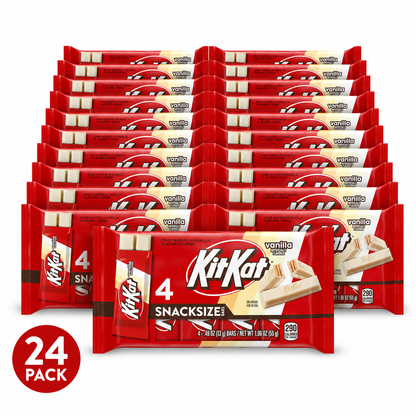 KIT KAT Vanilla Snack Size Candy Bars 4ct Packs 96 Total Pieces (.49 oz each) Bulk Case