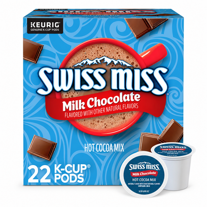 Swiss Miss Milk Chocolate Hot Cocoa, K-Cup Pods, 22 Count