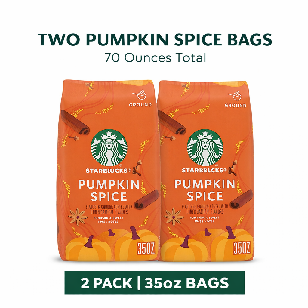 Starbucks Pumpkin Spice Flavored Ground Coffee, 35 oz (2pack)