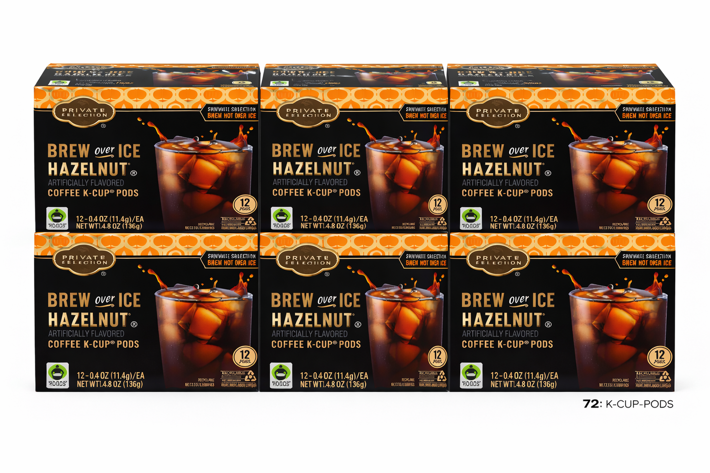 Private Selection Brew Over Ice Hazelnut K-Cup Coffee Pods 72ct