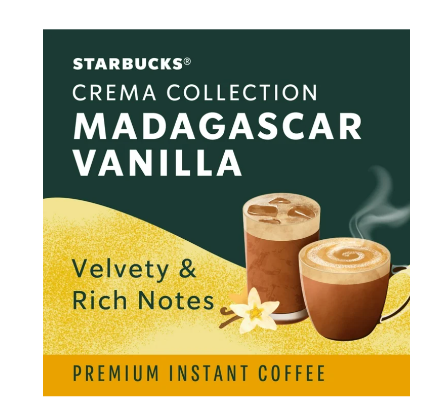 Starbucks Crema Collection Premium Instant Madagascar Vanilla Flavored Coffee, 6 Tins